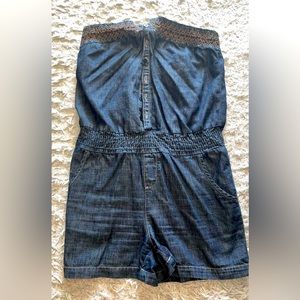 Denim shorts jumpsuit